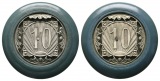 Spielmarke, Casino Monte Carlo, 10 Franc Jeton; 6,4 g, Ø 37,4 mm