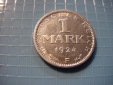     Weimar 1 Mark 1924 F-Silber