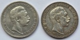 Kaiserreich: Preußen, 2 Mark Wilhelm II. (Jaeger 102), 2 Stü...