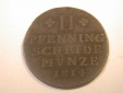 J11  Braunschweig Wolfenbüttel  2 Pfennig 1814 in f.ss   Orig...