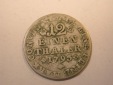 J11  Braunschweig Wolfenbüttel  1/12 Taler 1793 in s-ss  Orig...