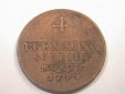 J11  Braunschweig Lüneburg  4 Pfennig 1794 in f.ss große Kup...