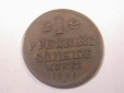 J11  Braunschw. Wolfenbüttel  1 Pfennig 1735 in s-ss   Origin...