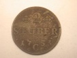 J11  Brandenburg Preussen Cleve  2 Stüber 1753 in schön   Or...