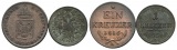 Ausland; Österreich; 2 Kleinmünzen 1816 / 1851