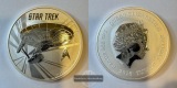 Tuvalu 1 Dollar 2016 Star Trek  FM-Frankfurt  Feinsilber: 31,1g