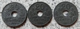 Frankreich 20 Centimes 1941, 1942 und 1943