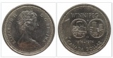 Kanada 1 Dollar, 1974 100. Jahrestag von Winnipeg Nickel Ausf�...