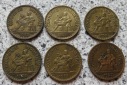 Frankreich 1 Franc 1920, 1922, 1923, 1924, 1925 und 1927