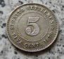 Straits Settlements 5 Cents 1878