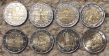 Deutschland Münzlot mit 8 x 2 verschiedenen Euro Stücken