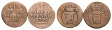 Altdeutschland; 2 Kleinmünzen 1799 / 1824