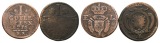 Altdeutschland; 2 Kleinmünzen 1776 / 1750