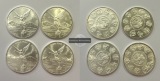 Mexico 4x 1 Onza Libertad Plata Pura FM-Frankfurt KM#494.2 Fei...
