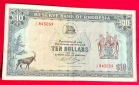 RHODESIA 10 Dollars 1975, prefix J37, Wz. Rhodes, Erhaltung II