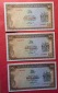 RHODESIA Drei 5 Dollars 1979 in Reihenfolge, prefix M22, Wz. B...