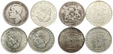 Schweden: Wertvolles Lot von 4 x 1 Krone ab 1877, 28,18 gramm ...