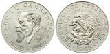 Mexiko: 5 Pesos 1959, Republik, Venustaino Carranza vz+, Silber!