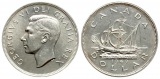 Kanada: George VI. (1936-1952, 1 Dollar 1949, Silber, siehe un...