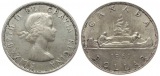 Kanada: Elisabeth II., 1952-2022, 1 Dollar, Silber, 1961!