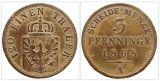 Preußen 3 Pfennig, 1868 Münzzeichen: A - Berlin Erhaltung