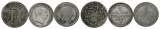 Altdeutschland, Preußen; 3 Kleinmünzen 1789 / 1867 / 1852