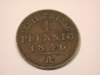 K02 Schwarzburg-Sonderhausen 1 Pfennig 1846 in ss    Originalb...