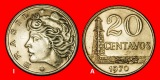 Ⰺ EFFIGIE (1967-1979): BRASILIEN ★ 20 CENTAVO 1970! ENTDEC...