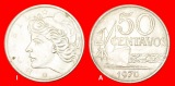 Ⰺ EFFIGIE (1967-1979): BRASILIEN ★ 50 CENTAVO 1970 SCHIFF!...