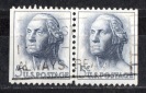 USA 5 cent Washington Paar (2) gestempelt / Echt gelaufen/ sie...