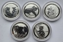 Australien: Fünf halbe Silberunzen Koala 2011-2015