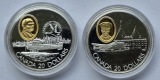 Kanada: 2 x 20 Dollars Luftfahrt 1993, zusammen 57,5 g Feinsilber