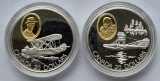 Kanada: 2 x 20 Dollars Luftfahrt 1994, zusammen 57,5 g Feinsilber