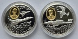 Kanada: 2 x 20 Dollars Luftfahrt 1996, zusammen 57,5 g Feinsilber