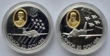 Kanada: 2 x 20 Dollars Luftfahrt 1997, zusammen 57,5 g Feinsilber