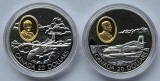 Kanada: 2 x 20 Dollars Luftfahrt 1999, zusammen 57,5 g Feinsilber
