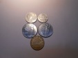 hn11 / Italien, 5er Lot, 5 Lire, 10 Lire, 100 Lire, 200 Lire