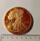 USA 5 Unzen Copper Walking Liberty Eagle. Die Medaille erinner...