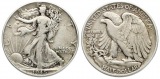 USA: Half Dollar 1945, Walking Liberty, 12,5 gr. 900er Silber,...