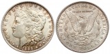 USA: 1 Dollar 1888, Morgan Typ, Silber, wunderschöne Patina! ...