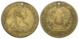 Medaille 1760; Maria Theresia; gelocht; Messing; 6,91 g; Ø 33...