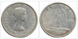 Kanada 10 Cent, 1961 Silber 1,86g fein