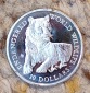 Cook Island 10 Dollars 1990, SILBER, Gefährdete Tierwelt - Tiger