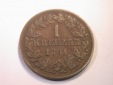 K03 Nassau  1 Kreuzer 1861 in ss-vz   Originalbilder