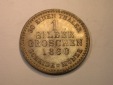 K03 Hessen-Kassel 1 Silbergroschen 1860 in f.ST !!!  Originalb...