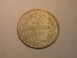 K03 Hessen-Darmstadt  3 Kreuzer 1867 in ss   Originalbilder