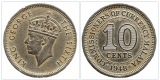 Malaya 10 Cent 1948 George VI.