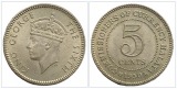 Malaya 5 Cent 1950 George VI.