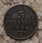 Fürstentum Reuss, ältere Linie, 3 Pfennig 1864, SELTEN