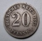 Kaiserreich 20 Pfennig 1875 A Silber